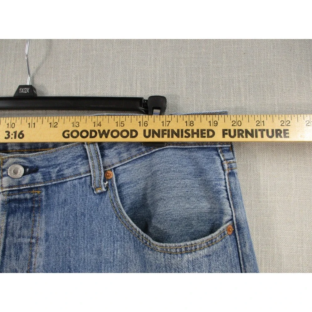 Levis 501‎ Original Fit Button Fly Light Wash Straight Leg Jeans Mens 40x31